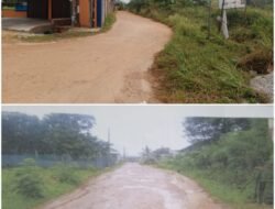Jalan Gang Bahagia Sumbangan Swadaya Warga Sekitar yang bergotong Royong