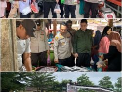 KAPOLSEK DAN CAMAT SUNGAISELAN BORONG TAKJIL DI PASAR SUNGAISELAN