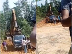 Satu Unit Alat Berat PC Obrak Abrik Lahan di Tengah Pemukiman Warga, Diduga Aparat Penegak Hukum Tutup Mata