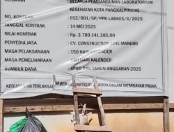 Proyek Laboratorium Kesehatan Kota, Diduga Rp 3,8 Milyar Ada Penggelembungan Nilai Kontrak